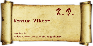 Kontur Viktor névjegykártya